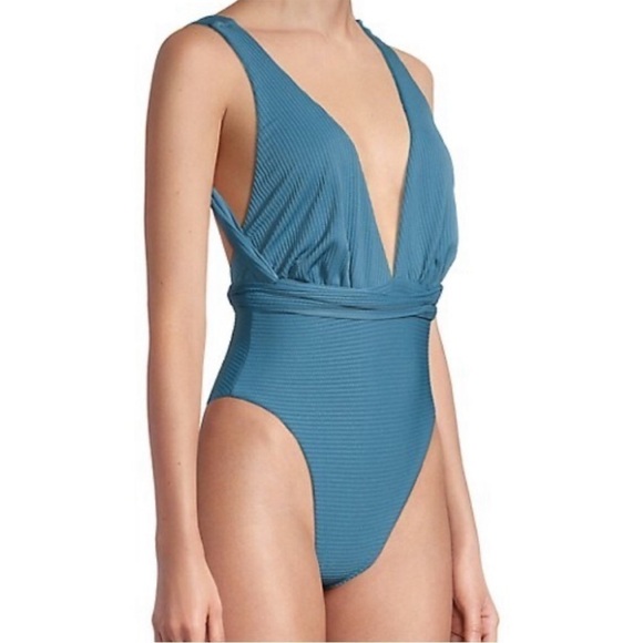 LSPACE Allegra Blue One Piece Convertible One Piece Swimsuit - Picture 3 of 14